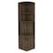 Tuhome Syrah Corner Bar Cabinet, Eight Bottle Cubbies, Double Door, Two Open Shelves, Dark Brown BLB7788 - alternate 3